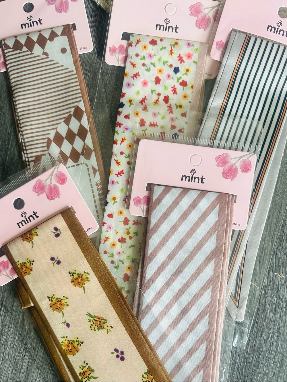 Mint Twilly Scarves Set of 5 Assorted NWT